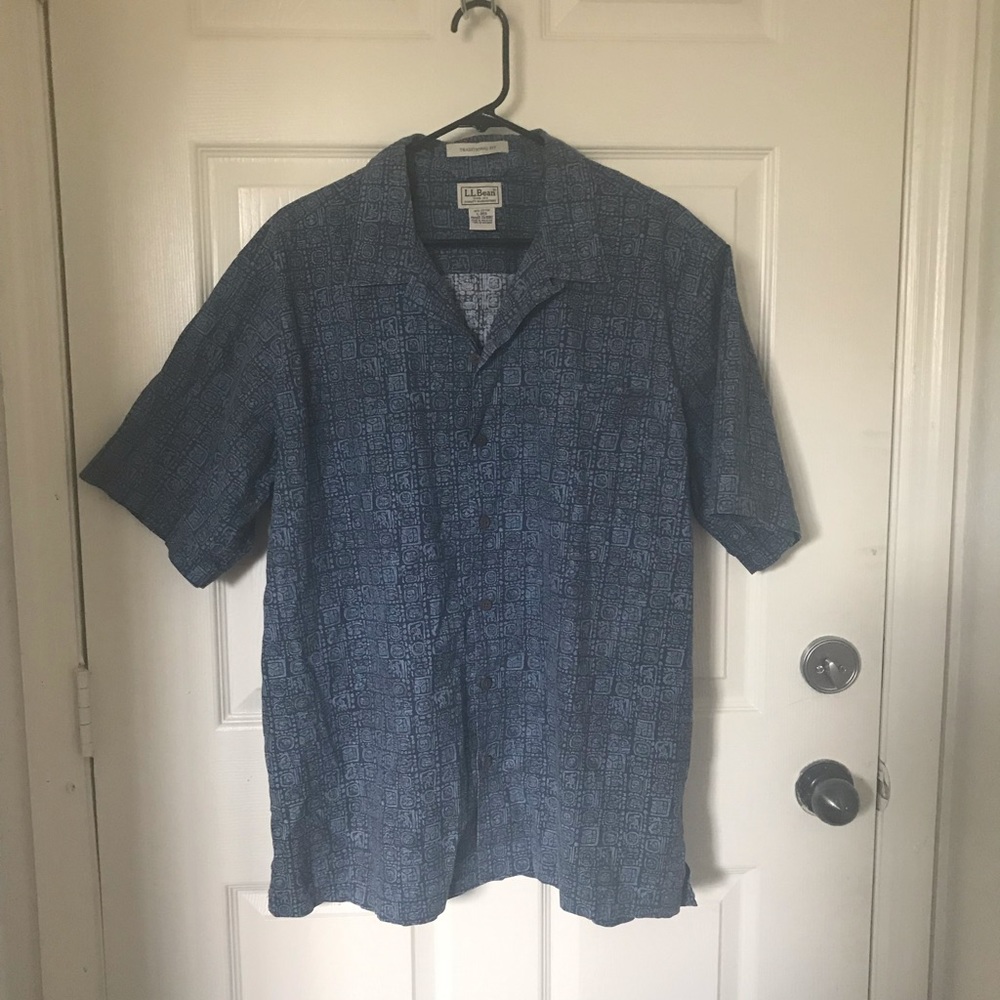 L.L. Bean Tiki Hawaiian Shirt